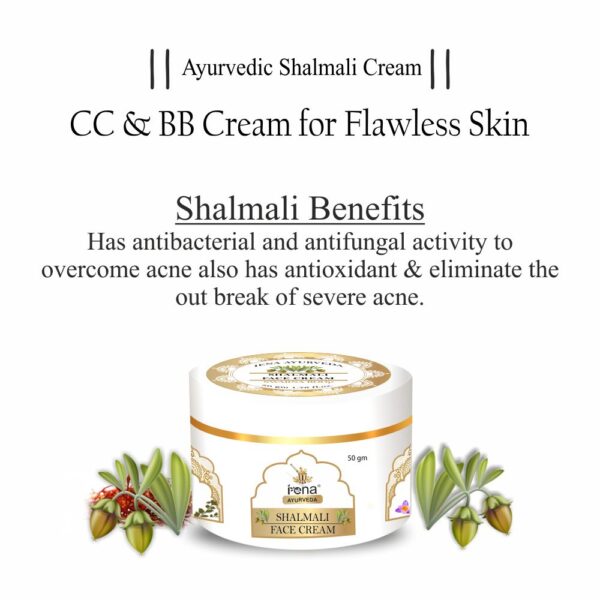 Shalmali Face Cream 50 gm. SPF Cream, Ayurvedic moisturizer | Fairness | Vitamin C | Anti-acne | Purifying Cream. - Image 4