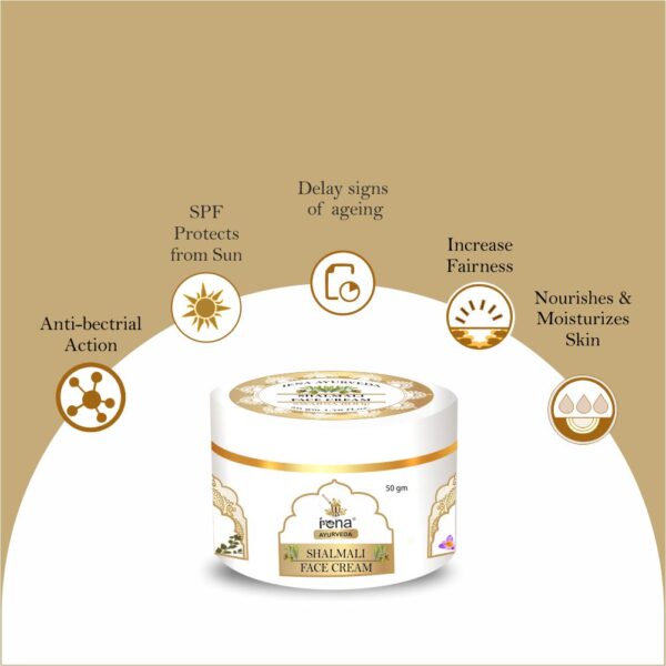 Shalmali Face Cream 50 gm. SPF Cream, Ayurvedic moisturizer | Fairness | Vitamin C | Anti-acne | Purifying Cream. - Image 5