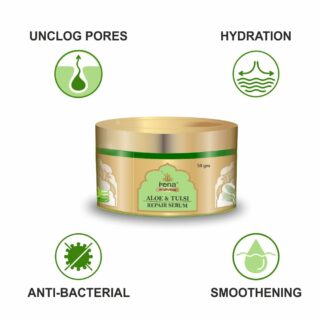 Pimple Gel with Aloevera and Tulsi Extract Iena Tulsi Serum 50 gm. Anti-bectrial gel | Acne Removal | Pimple Serum | Acne-prone Skin | Blemish Removal | Skin Lightening